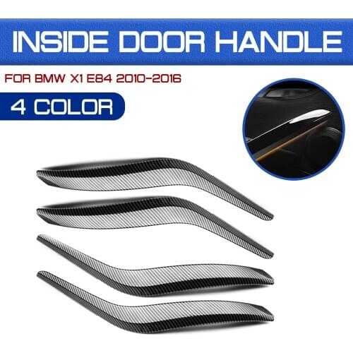 Car Handle Interior Door Handles Carbon Fiber Pattern Inner Door Handle Trim Panel For Bmw X1 E84 2010 2011 2013 2014 2015 2016