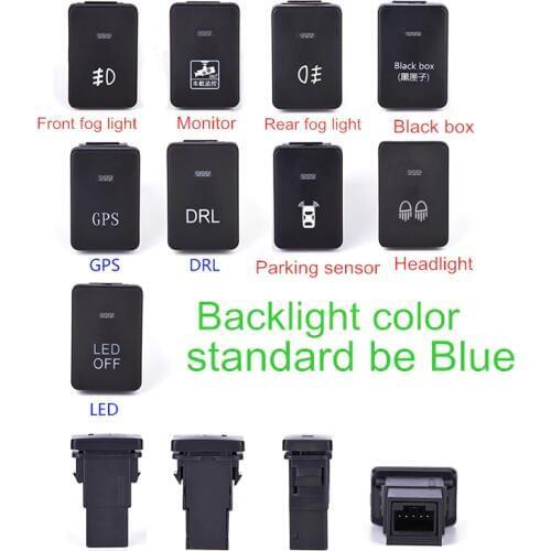 Car Gps accessory GPS Parking sensor black box headlightFog light drl switch button for T O YOTA highlander Camry Prius corolla