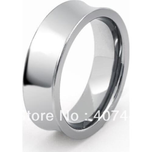 Free Shipping Buy Cheap Price USA Brazil Russia Hot Sales 7mm High Polish Concave Tungsten Carbide Ring Mens Wedding Band