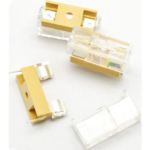 Free Shipping Brand New 100pcs/lot 5x20 mm Fuse Holder 5*20 Fuse Base Transparent Cover Wholesale Dropship