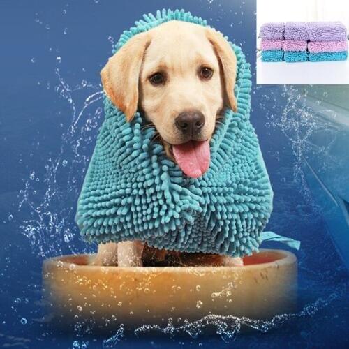 Microfiber Pet Bath Towel Quick Drying Towel Absorbent Embroidery Paw Cat Puppy Grooming Animal Bath Towel Blanket Bathing Suit