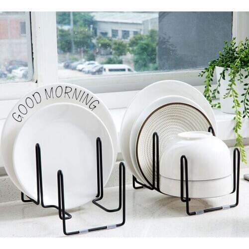 Household Wrought Iron Dish Rack Floor Type Dish Racks Tableware Storage Rack Kitchen Dish Rack Drain Holders 18x10.5x15cm