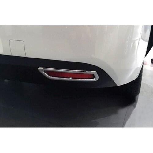 Chrome Rear Fog Light Box Stickers Cover Case Stickers Shell Accessories 2pcs Car Styling 2016 for Citroen C4 exterior Styling