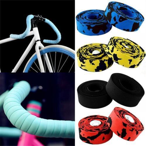 2pcs Multi-functional Bicycle Handlebar Tape Steering Wheel Cover Road Bike Cycling Handle Non-slip Belt Rubber Tape