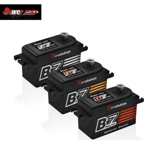 Power HD B7 / B7 Pro Revolution Upgraded Version Short Body Brushless High Voltage Servo Steel Tooth 1/10 RC Car Brushless Servo