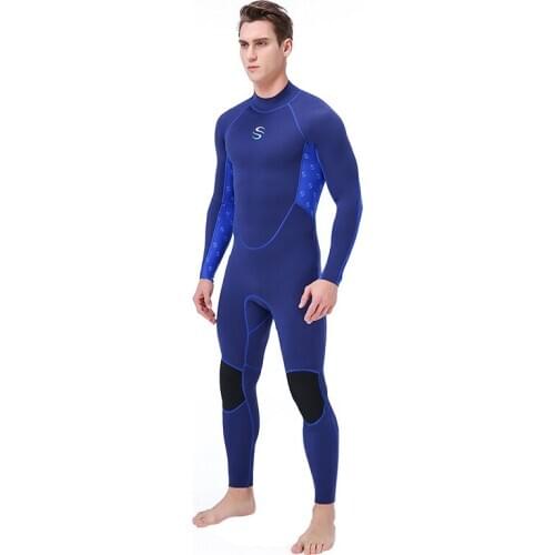 Men 2MM One Piece Professional Full Bodysuit Neoprene Stretchy Swimming Surfing Snorkeling Diving Suit Scuba Triathlon Wetsuit