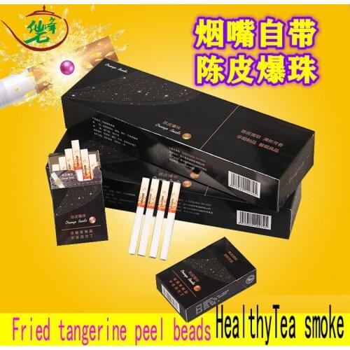 Tea Smoke New Arrival Orange Peach Fruit Flavor Thick Thin Stick Non-tobacco Products No Nicotine Healthy Tea Tobacco