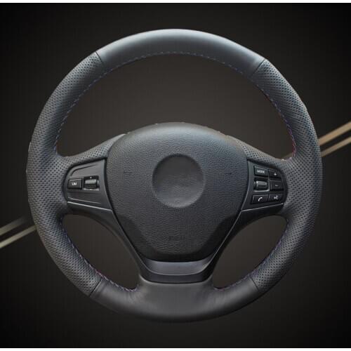 Auto Braid On The Steering Wheel Cover for BMW F30 316i 320i 328i DIY Car Braiding Steering Wheel Covers Interior Accessories