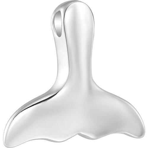 9901 Cremation necklace High Polsihed 316L Stainless Steel Whale Tail Cremation Pendant Jewelry Pet Memorial Urn Ashes Necklace