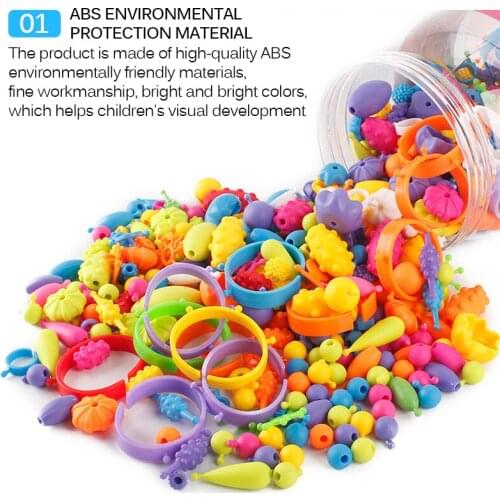 260pcs Girl Weaving Bracelet Jewelry Making Toys DIY Handmade Beads Toys For Children String Bead Set Creative Children Gift