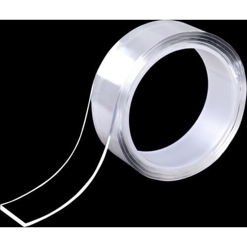 Portable Washable Adhesive Nano Tape Reusable Adhesive Glue for Glass Metal Kitchen Cabinets Tile Hanging Decor