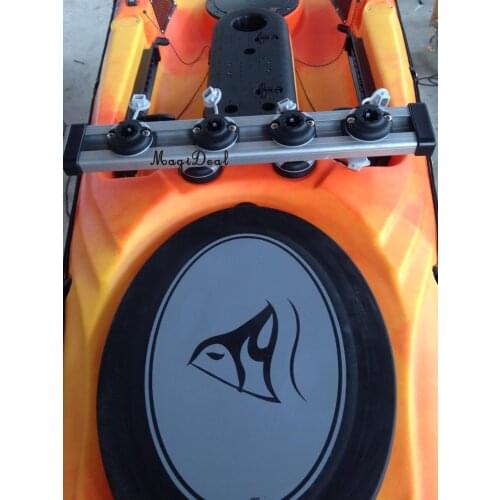 MagiDeal Durable Marine 20 Inch AlumInum Alloy Mounting Track for Canoeing Kayak Inflatable Fishing Boat Dinghy Replacement Acce