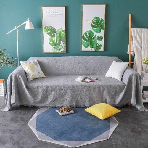 Simple Nordic Style Sofa Blanket Soft Warm Chair Lounge Rugs Solid Color Bedspread Tapestry Bed Cover for Bedroom Home Decor