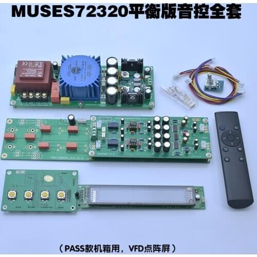 MUSES72320 Fever Remote Control Volume Control Board PASS Passive Front Stage RCA Balanced XLR VFD Display