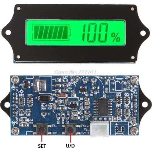 12/24/36/48/60/72V LED Lead Acid Storage Battery Indicator Tester Gauge Monitor Dropship