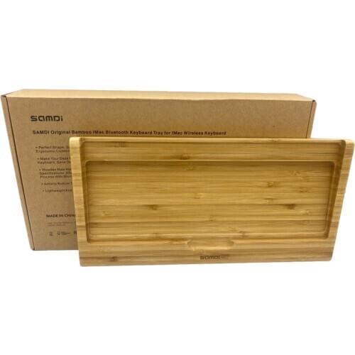 High Quality SAMDI Keyboard Stand Bamboo Keyboard Tray Dock Holder for Apple for IMac Keyboard Standed Holder Keyboard Tray