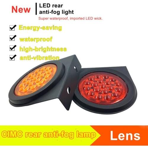 Truck Taillight 24V Set Trailer Rear Fog Light Cart LEDRound Light Warning Light Waterproof Leather Bowl Lamp Super Bright