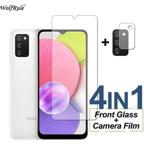 4-In-1 Tempered Glass For Samsung Galaxy A03S Screen Protector HD Protective Phone Camera Lens Film For Samsung Galaxy A03S A02S