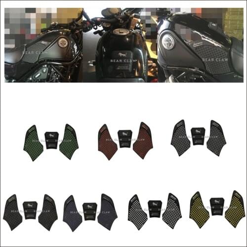 Motorcycle Tank Pad Protector Sticker Decal Gas Fuel Knee Grip Traction Side For Benelli Leoncino 500 BJ 500