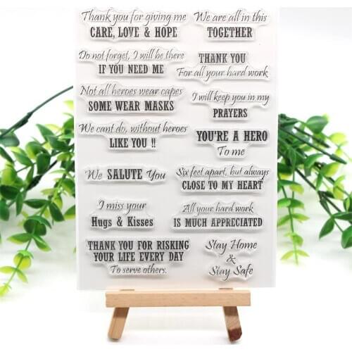 ZFPARTY Short Sentence Transparent Clear Silicone Stamps for DIY Scrapbooking/Card Making/Kids Crafts Fun Decoration