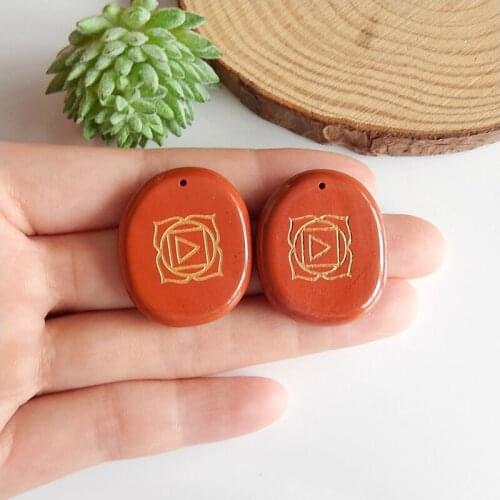 Natural Carved Red River Jasper women fashion Earrings Beads,Semiprecious stone earring,30x26x7mm,21.2g