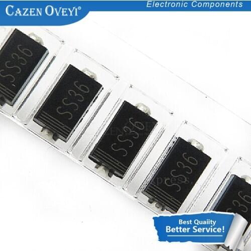 100pcs/lot SS36 30v 60a SMD SR360 diode SMA sk36 In Stock