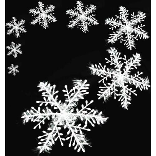 12pcs White Snowflake Christmas Artificial Snowflake Xmas Tree Ornament Noel Navidad New Year Natal Home Winter Decoration