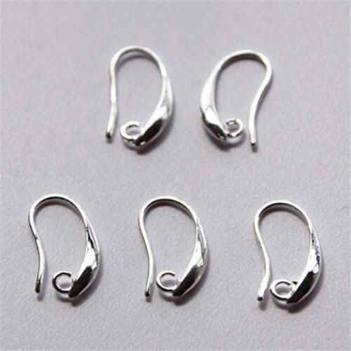Free 20PCS Wholesale Lot 925 Silver Jewelry Findings 925 Sterling Silver Earring Pinch Hooks Earwire For Crystal Pearl FY-13