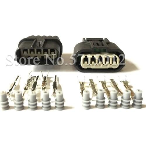 5 Hole 6189-1081 Female Male 1.2mm Automotive Waterproof Plugs Auto Intake Pressure Oxygen Sensor Plug Sockets For Honda