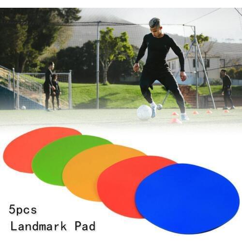 5PCS Round Rubber Flat Cones Training Spot Markers Football Pitch Floor Discs Sports