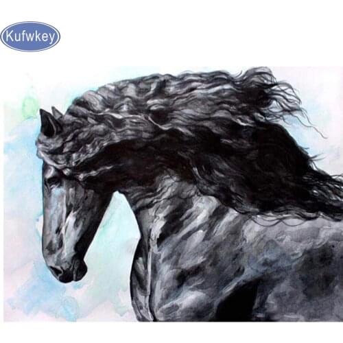 Black horse Crafts 5D DIY Diamond Painting Cross Stitch,3d diamond,mosaic,5d full drill square wall painting,Decoration home,art