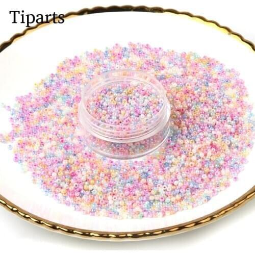 1200pcs/lot 2MM Mix Color Muyuki Glass Beads Sand DIY Round Hole 0.6mm Beads For Kids Handmade Bracelets Jewelry Making