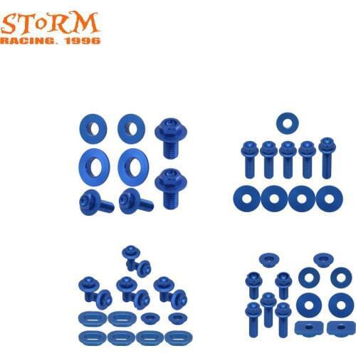 CNC Motorcycle Blue Seat Side Panels Rear Front Fender Radiator Shrouds Screw For Yamaha YZ250F YZ450F WR450F WR250F 2006-2013