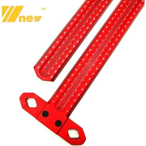Woodworking Scribe Center Finder T Type Ruler Gauge Crossed-Out Tool Aluminum Alloy Measuring Tools Marking Hole Scribing