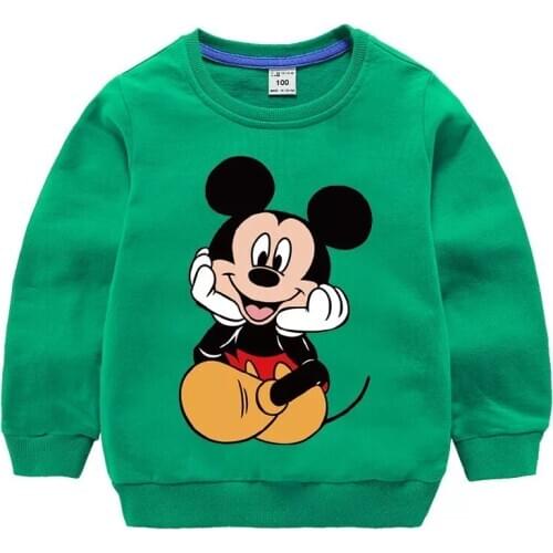 Cartoon Print Mickey Mouse Children’s Clothes Spring Autumn Long Sleeve Girl Boy Sweatshirts Toddler Kids Casual Hoodies Tops