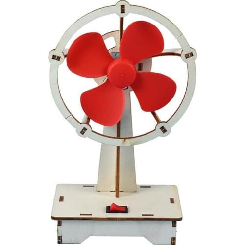 Science Fan Kit No Burr Hand-on Ability Eco-friendly DIY Fan Model Toy Wooden Energy Powered Assembled Child Science Experiment