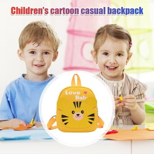 Kids Cute Cartoon Animal Canvas Backpack Kindergarten School Bag Handbag Children School Bags Cute Girls Boys
