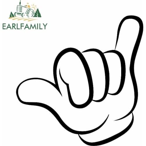 EARLFAMILY 13cm x 12.7cm for Six Hand Silhouette Vinyl Car Stickers Waterproof Anime Decal Scratch-proof Windshield Decoration