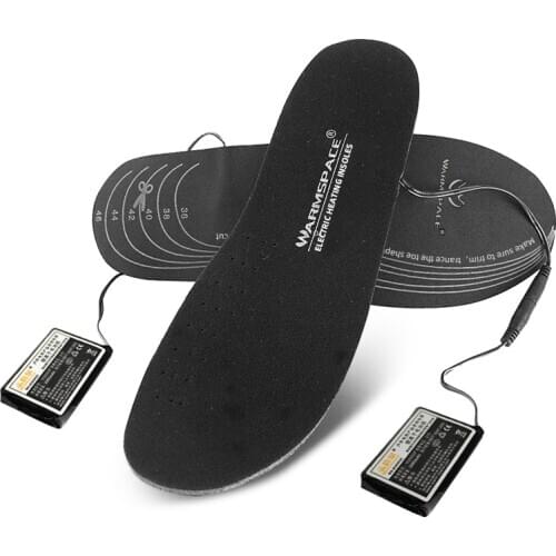WARMSPACE electric heated insoles with rechargeable lithium battery USB charging warm in winter