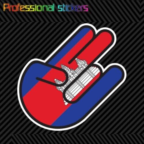 Cambodian Shocker Sticker Die Cut Decal Self Adhesive Vinyl Cambodia KHM KH Stickers for Motos, Cars, Laptops, Phone