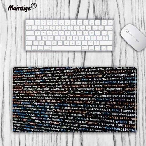Mairuige computer program code creative high quality printing PC large size mouse pad PC game keyboard rubber pad 400X900MM