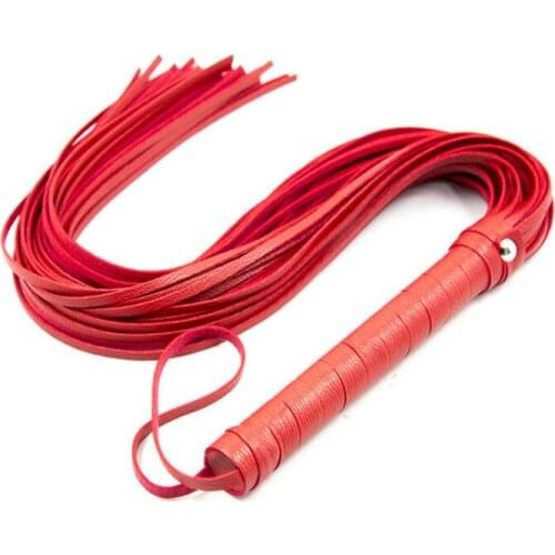 Leather Whip Flirting Whip Scattering Leather Whip Flirting with Queen Whip Sex Toys for Couples PU Leather Whip Slap Spanking