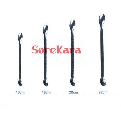 Stainless Steel Medicinal Ladle Spoon Chemistry Experiment Pharmacy Lab Use Length 16/18/20/22cm
