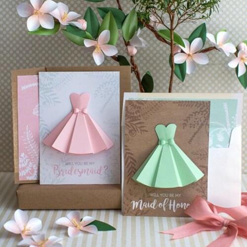 Carbon Steel Cute Skirt Dress Cutting Dies Embossing Stencil Templates Mold DIY Paper Art Craft Scrapbook Bookmark Card Decor