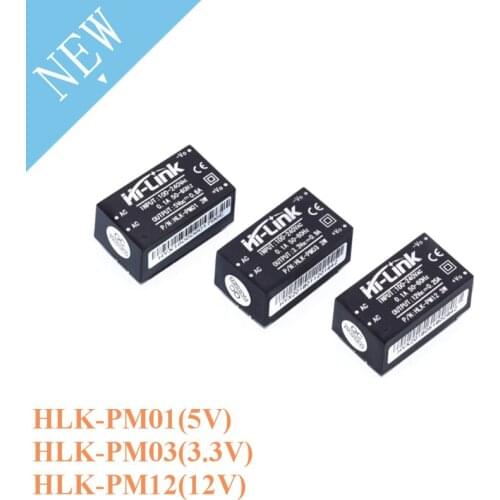 HLK-PM01 HLK-PM03 HLK-PM12 AC-DC 220V To 5V/3.3V/12V Mini Power Supply Module AC to DC Intelligent Household Power Supply Module