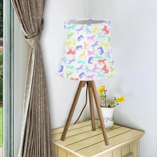 Mini Cute Horse Elethic Prints Color Lampshade For Wall Lamp Or Small Deco Table Lamp Shades Elastic Washable Cloth Lightcover