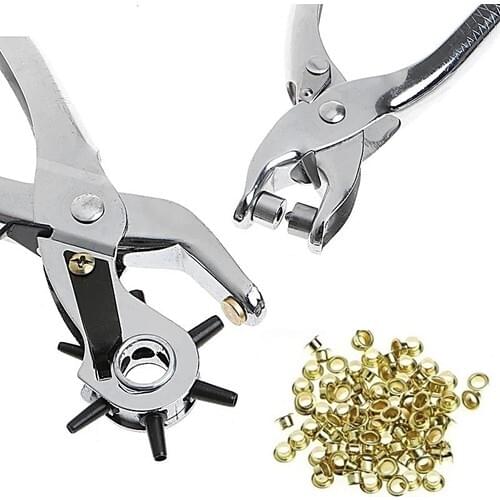 Belt Drilling and Rivet Pliers Binary Set Leather Plastic Piercing Hand Tool Sets Repairs