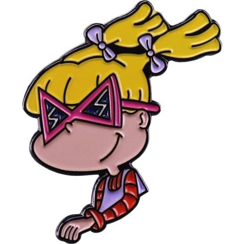 P5335 Dongmanli Anime Girl Metal Brooch Enamel Pins Badge Backpack Bag Collar Lapel Collection Jewelry Gifts