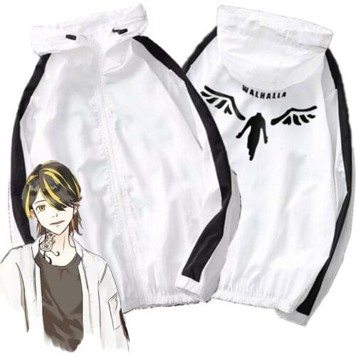 Anime Tokyo Revengers Hanemiya Kazutora Cosplay Jacket casual mens sun protection clothes Mikey Draken Halloween Kids Adults