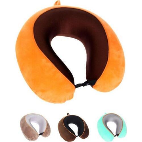 Plain Patchwork Package Side Memory Foam U Shape Neck Pillow Nursing Care Headrest Travel Car Sleeping Pillows